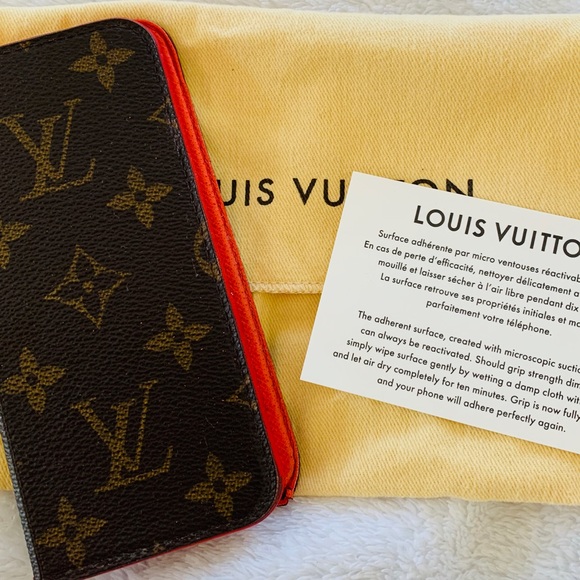 Louis Vuitton Accessories - Louis Vuitton Folio Case iPhone 7 monogram orange